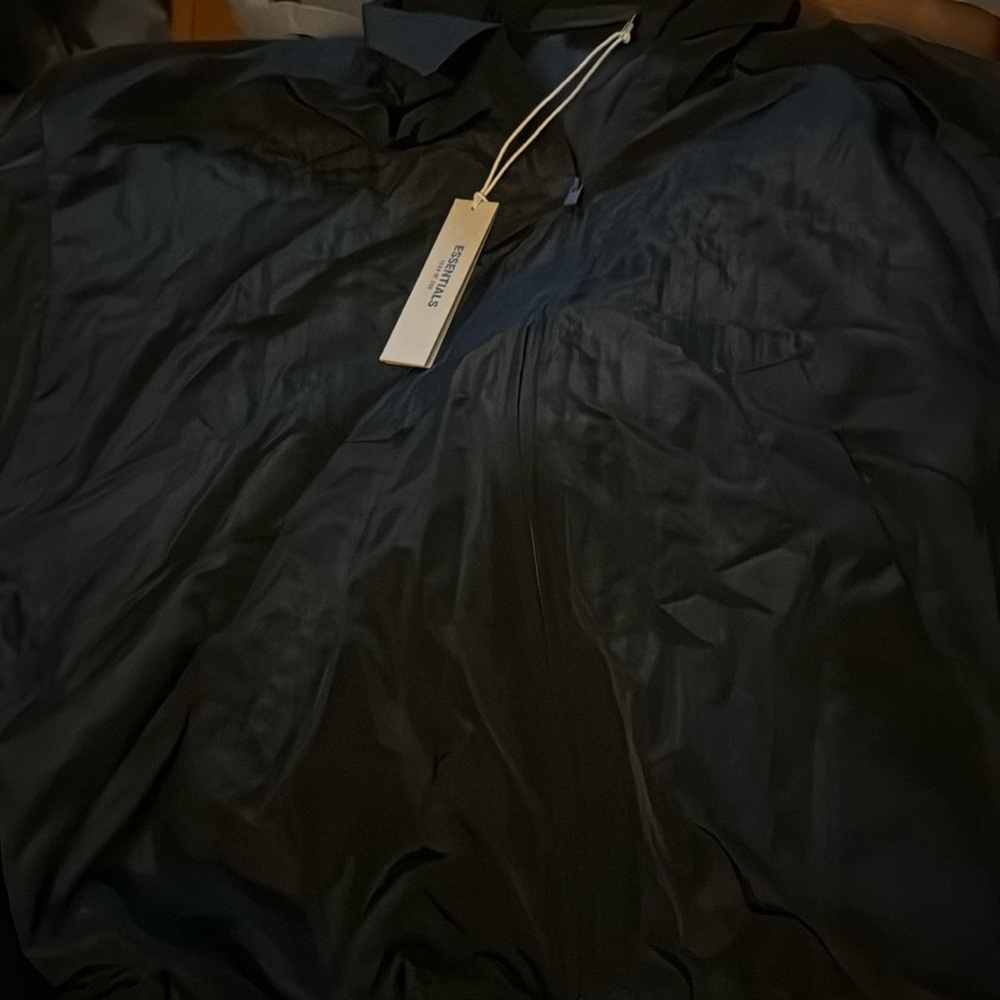 BRAND NEW: WOMENS ESSENTIALS FEAR OF GOD TRACK JACKET WITH DRAWSTRING WAIST
